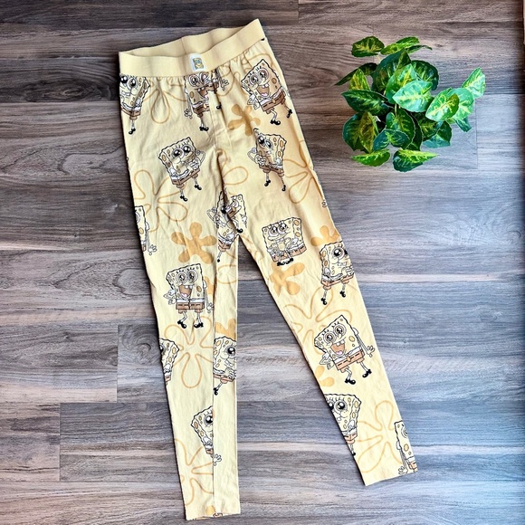 Primark SpongeBob Squarepants Allover Print Yellow Pajama Pants Size XS (2-4) - Picture 8 of 8